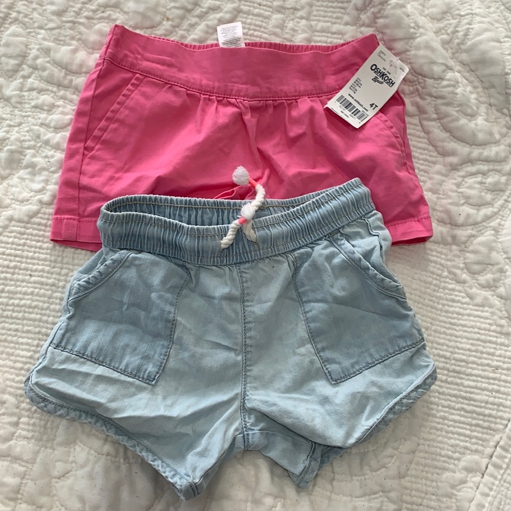 Oshkosh shorts 4t Carter’s biker shorts 4t